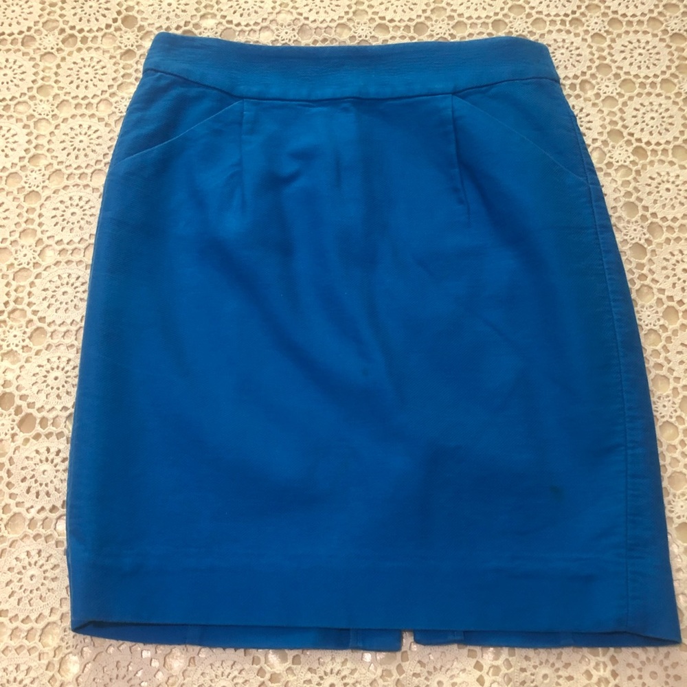 Classic Blue Womens Pencil Skirt